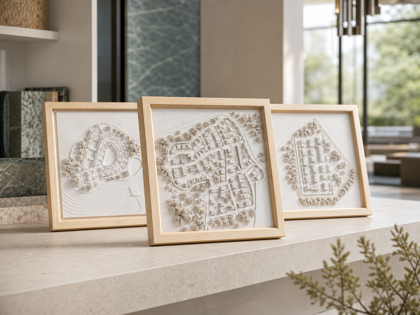 Custom 3D framed compound model produced for Q Developments